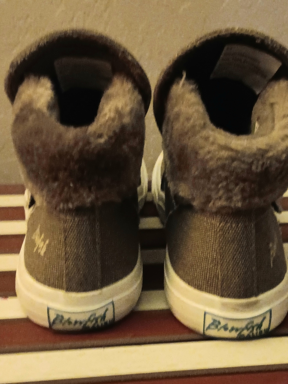 Canvas Slip-On Sneakers with Strap — Brown - Picture 3 of 4